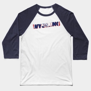 Wyoming vintage style retro souvenir Baseball T-Shirt